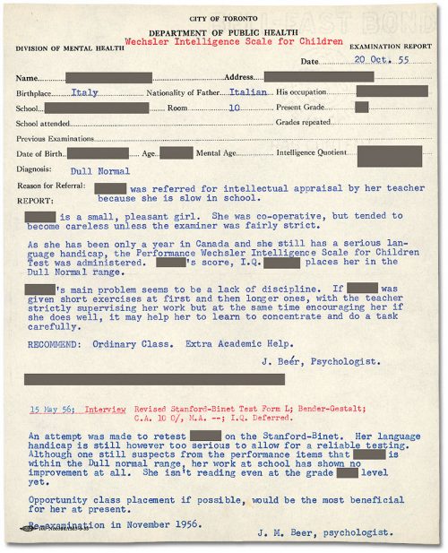 Psychiatrist's report about child.