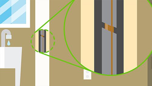 Insulation on a drinking water pipe