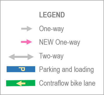 Legend describing symbols in the option maps.